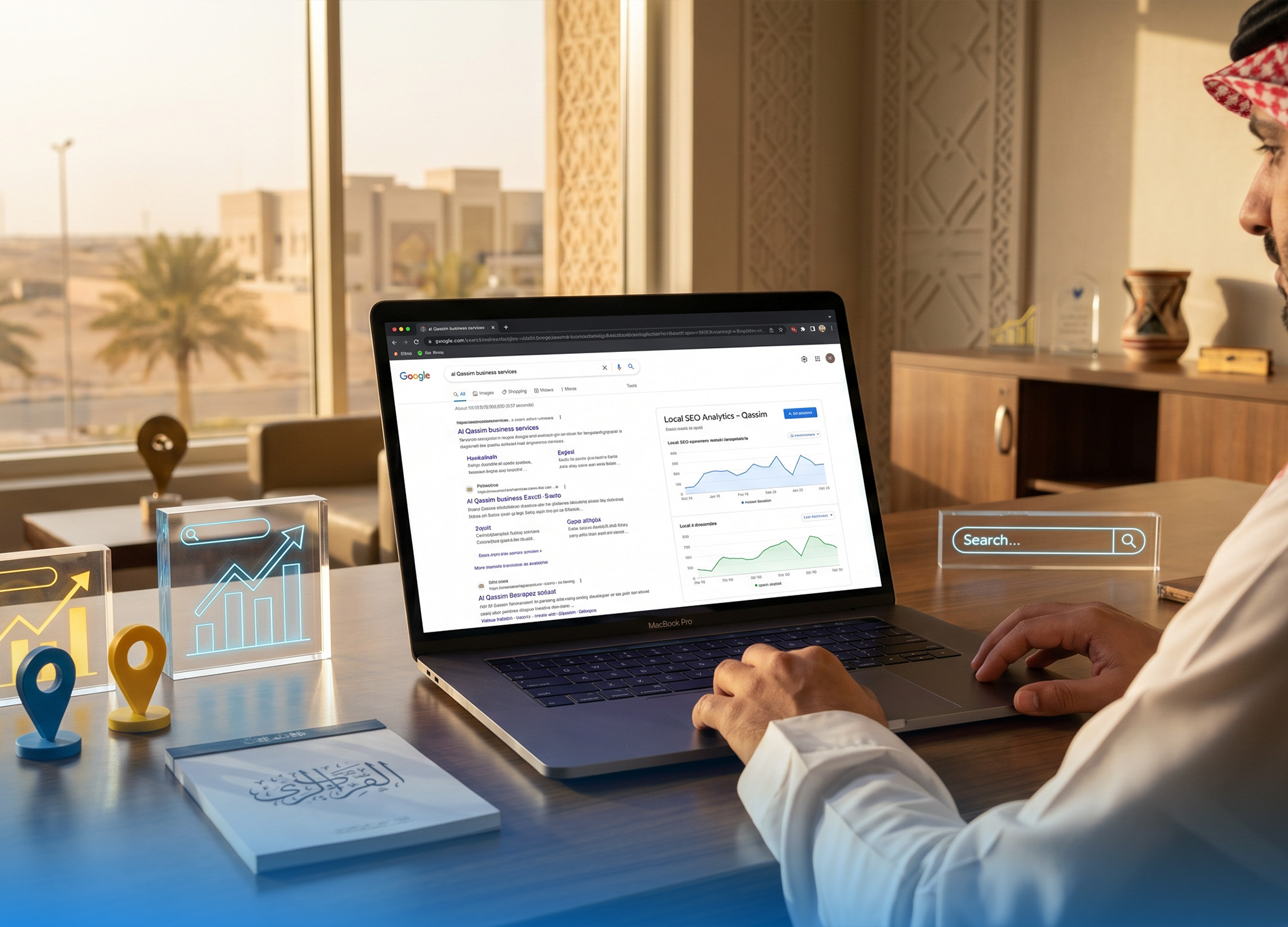 Website design in Qassim: What do local projects need to appear on Google?