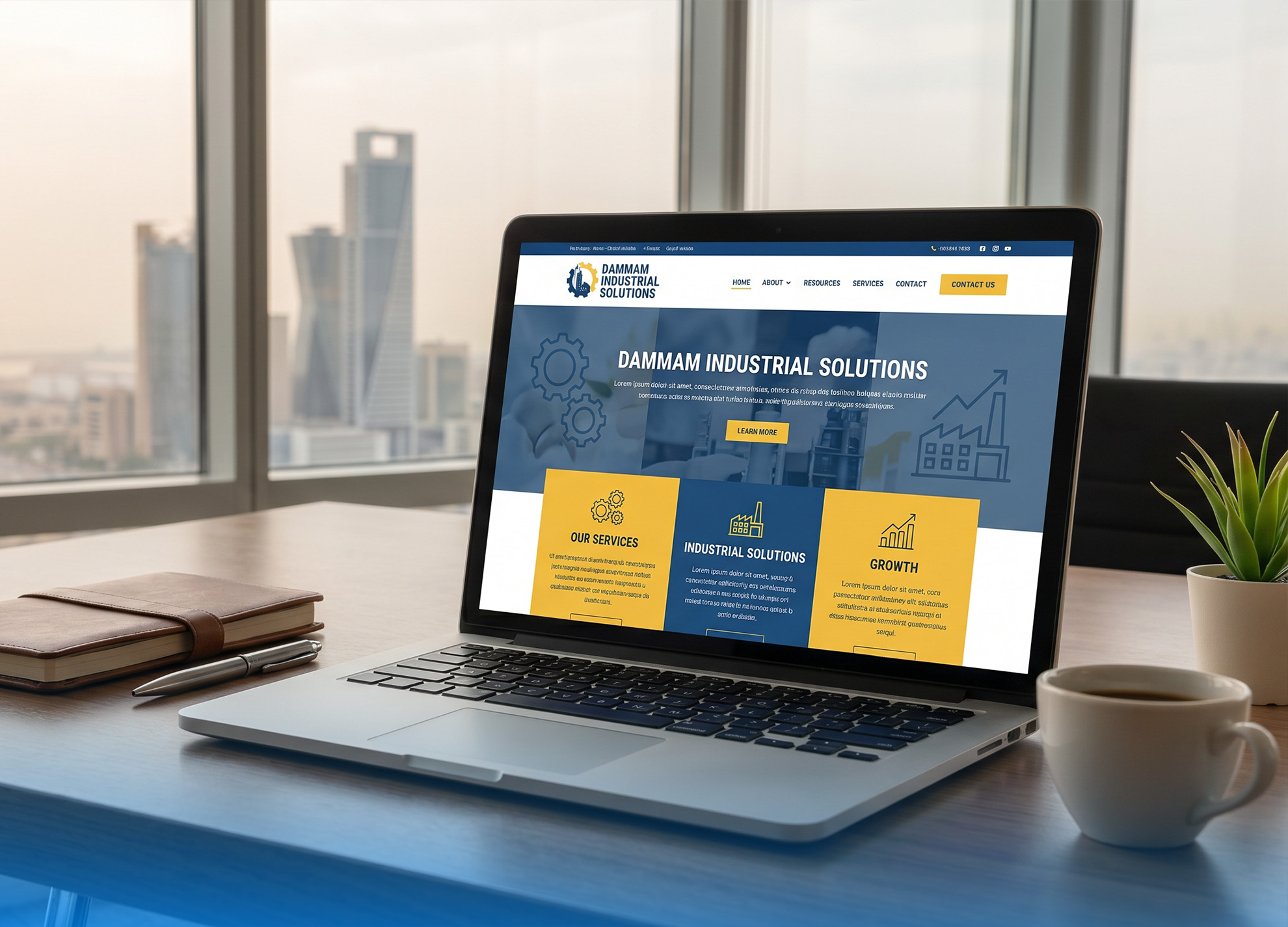 Website design in Dammam for industrial and service companies