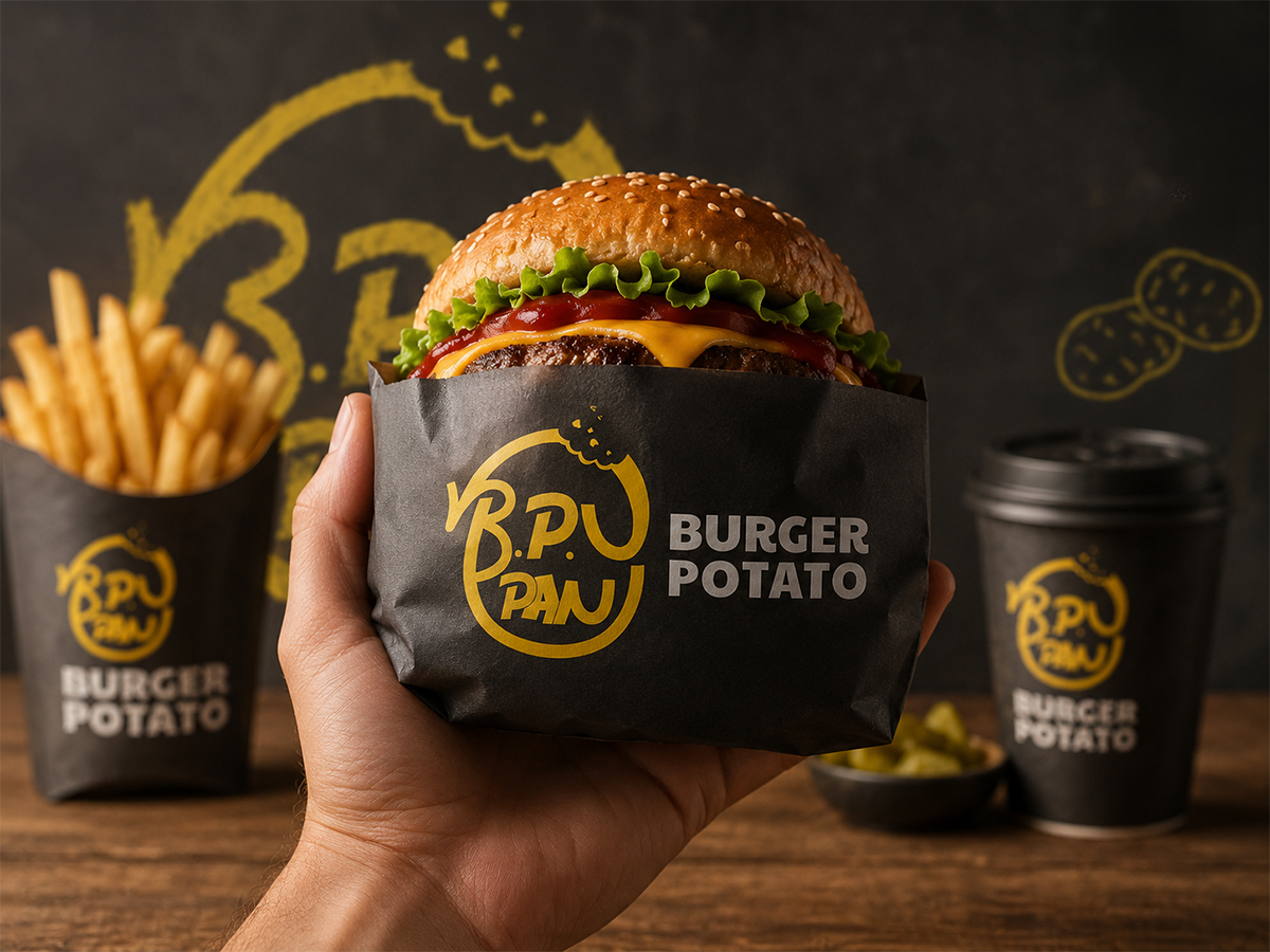 Burger Potato Restaurant Identity Design