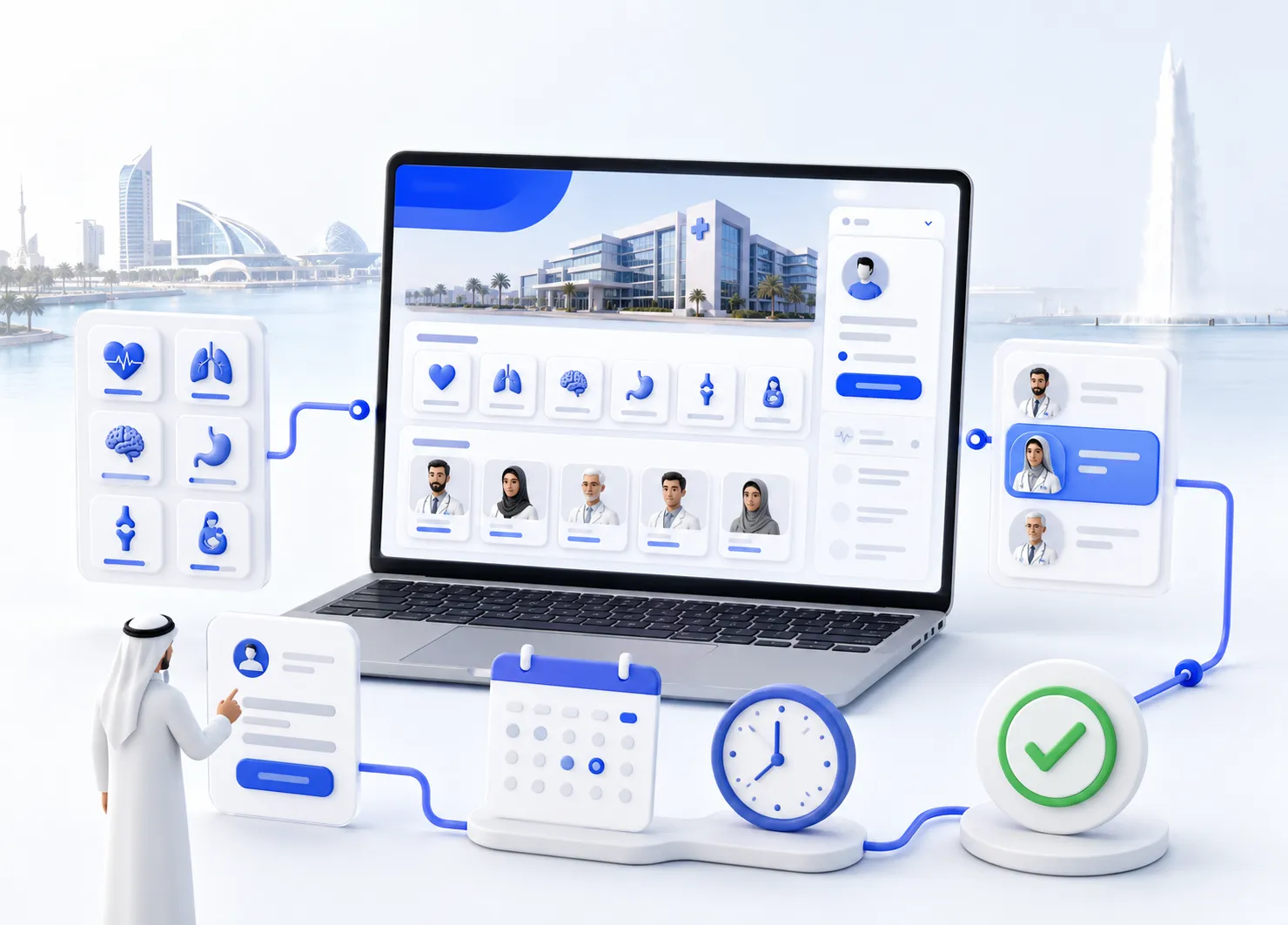 تصميم موقع لمجمع طبي بجدة: تجربة رقمية متكاملة تساعد المرضى على الوصول إلى خدماتك بسهولة