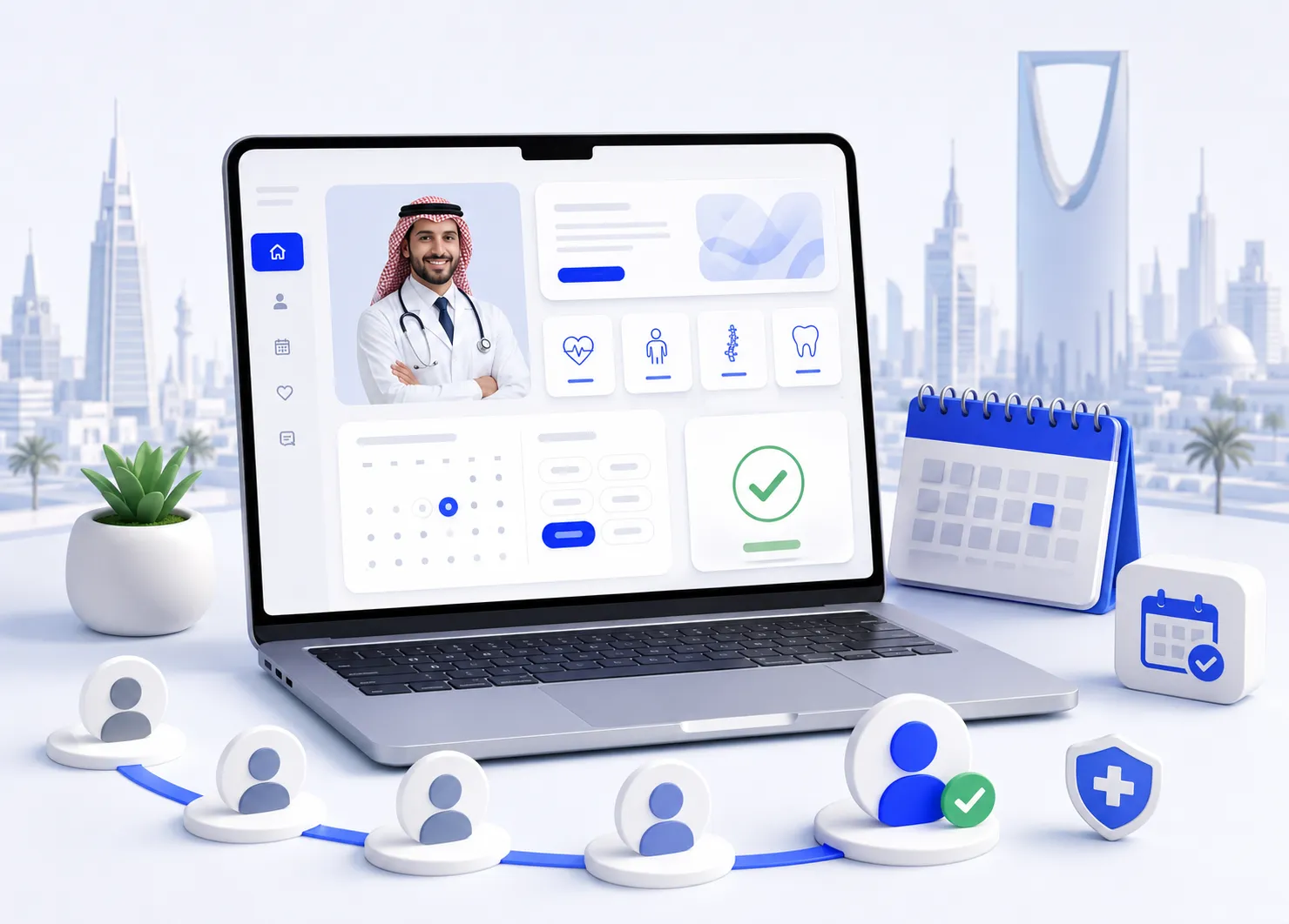 تصميم موقع لعيادة بالرياض: موقع احترافي يساعد طبيبك على جذب المرضى وزيادة الحجوزات