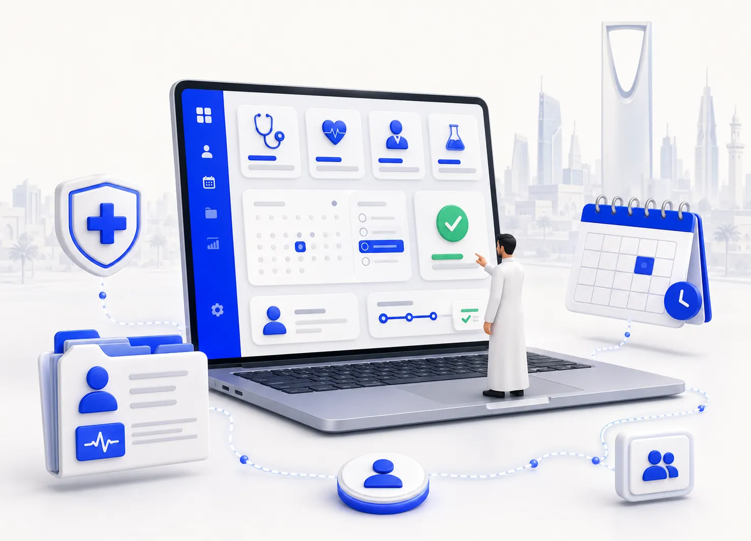 تصميم موقع لمركز طبي بالرياض: منصة رقمية متكاملة لحجز الخدمات الطبية وإدارة المراجعين