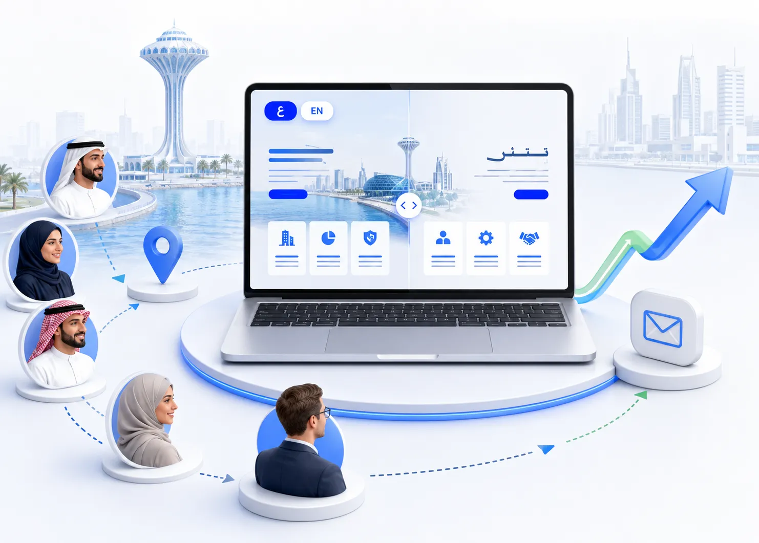 تصميم موقع لغتين في الخبر: مواقع احترافية تساعدك على الوصول إلى عملاء أكثر