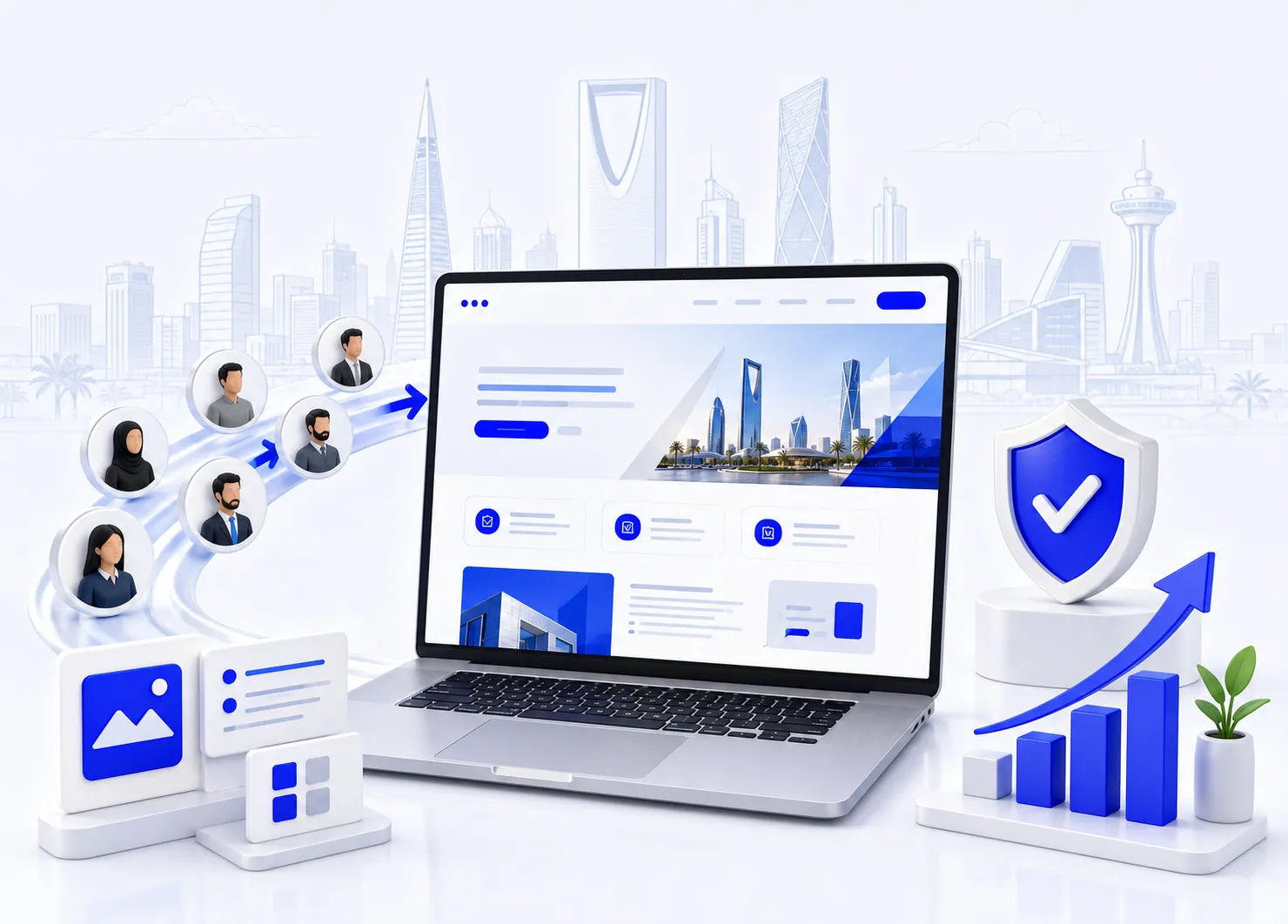 تصميم موقع للشركات بالرياض: حلول احترافية تساعد شركتك على النمو وجذب المزيد من العملاء